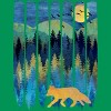 Junior's Design By Humans Fox Forest Night By Maryedenoa T-Shirt - 2 of 3