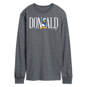 Men's - Disney - Simple Donald Font Long Sleeve Graphic T-Shirt - 1 of 4
