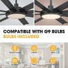 Parrot Uncle 60 Inch Modern Black LED Ceiling Fan with Lights and Remote Control - 2 of 4