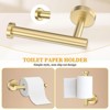 Itopfox Brushed Gold Towel Bar Set with Round Bathroom Hardware Includes Towel Bar, Towel Ring, Toilet Paper Holder & Hooks, Stainless Steel Bathroom - 4 of 4