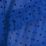 vivid blue polka dots