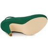 Allegra K Women's Back to College Round Toe Stiletto Heel Ankle Strap Pumps - 4 of 4