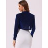 INSPIRE CHIC Women's Glitter Evening Open Front Long Sleeves Elegant Sheer Bolero Shrug - 4 of 4