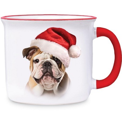 Collections Etc Festive Holiday Dog 14 oz. Mug, Microwave and Dishwasher Safe