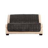 Antimicrobial Quilted Armless Loveseat Furniture Protector - Sure Fit