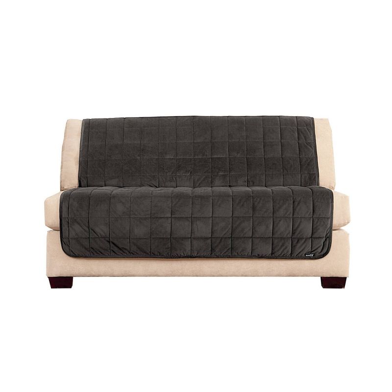 Antimicrobial Quilted Armless Loveseat Furniture Protector - Sure Fit, 1 of 5