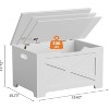 Wooden Storage Bench, 23.6" Toy Chest with Safety Hinge, Multi-Use Entryway Seat, for Living Room, Bedroom, Easy Assembly - 3 of 4