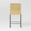 Chapin Modern Woven Counter Height Barstool with Metal Legs - Threshold™: Square Seat, Sled Base - 3 of 4