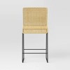 Chapin Modern Woven Counter Height Barstool with Metal Legs - Threshold™: Square Seat, Sled Base - image 3 of 4