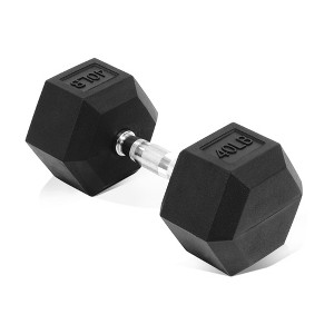 Sapphtopaz Rubber Coated Hex Dumbbell, Dumbbell Set with Non-Slip Grips for Exercise, Muscle Toning, Space-saving Home Gym Strength Training Dumbbells - 1 of 2