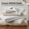100% Cotton Solid Color Heavyweight Bath Towel Set, Anti-Microbial Certified Highly Absorbent Plushy Bath Towel - 2 of 4