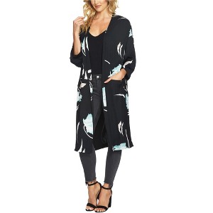 1.STATE Womens Printed Floral Cardigan Sweater - 1 of 1