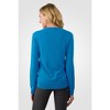 JENNIE LIU Women's 100% Cashmere Button Front Long Sleeve Crewneck Cardigan Sweater - 2 of 2