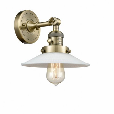 Halophane - 1 Light Wall Sconce In Industrial Style-8 Inches Tall and 8.5 Inches Wide
