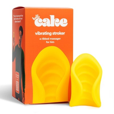 Hello Cake Vibrating Stroker Ribbed Massager for Him