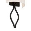Possini Euro Design Sian Modern Wall Sconce Black Hardwire 10 1/4" Fixture Linen Halfmoon Hardback for Bedroom Living Room Hallway - 3 of 4