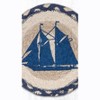 Earth Rugs Schooner Round Large Coaster 7" Nautical Farmhouse Accent - 3 of 3