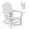 Tangkula Adirondack Chair W/Ergonomic Design&Ottoman Outdoor Armchair HDPE chair for Yard&Patio Black/Coffee/Grey/Turquoise/White - 2 of 4