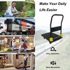 Vynxaria Foldable Platform Push Hand Truck Cart, 880 lbs. Weight Capacity, 2 Swivel Brake Wheels - 3 of 4