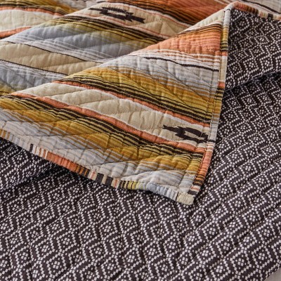 Painted Desert Multicolor Quilted Reversible Throw Blanket
