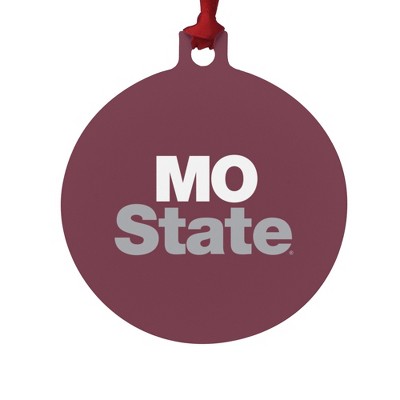 Missouri State University Primary Logo Aluminum Holiday Christmas Tree Ornament