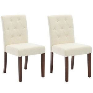 Upholstered Dining Chairs Set of 2 - Fabric Parsons Dining Chair with Nailhead Trim, Modern Fabric Accent Chair, Chairs for Dining Room, Kitchen - 1 of 4