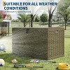 120-Gallon Lockable Outdoor Storage Box w/Waterproof Lid & Side Handles - Deck Box for Garden, Pool, Patio & Backyard Accessories - 3 of 4