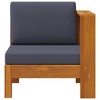 Wooden Sofa Dark Grey Solid Acacia Wood 27.6 in x 25.6 in x 23.6 in vidaXL - 3 of 4