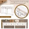 LOVMOR Console Table Sofa Table Easy Assembly with Two Storage Drawers and Bottom Shelf for Living Room, Entryway - 4 of 4