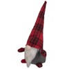 Northlight Plaid Plush Gnome Christmas Figure - 13" - Red and Black - 3 of 4