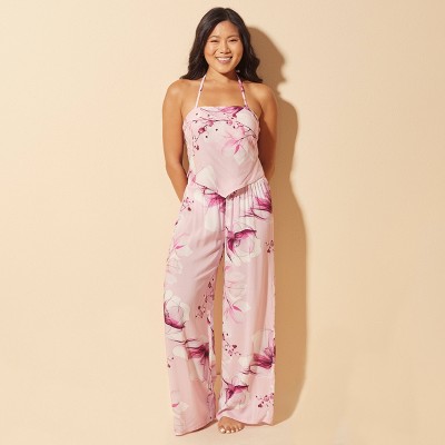 Shade & Shore Women's Floral Handkerchief Smoked Back Cover Up Top - Shade & Shore™ Pink/White XL — фото 3