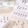 20G Surgical Steel Flat Back Studs: Hypoallergenic Opal, CZ & Pearl Sleep Earrings - 3 of 4