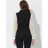 Allegra K Women's Casual Shawl Collar Belted Sleeveless Work Office Suit Vest - 4 of 4
