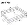 Okak Montessori Floor Bed Twin/Full Size,Modern Low Profile Toddler Bed with Safety Rails, Solid Wood Frame for Kids Bedroom Nursery - 3 of 4