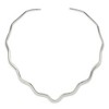 Black Bow Jewelry 3mm Sterling Silver Wavy V-Shape Slip On Neck Collar, 14 Inch - 2 of 4