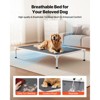 VEVOR Elevated Dog Bed for Large Dogs, Portable Raised Dog Cot with Aluminum Tube Metal Frame and Breathable Textilene Mesh, XL, Gray - 3 of 4