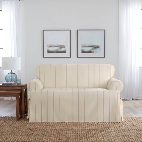 Sure Fit Heavyweight Cotton Duck T Cushion Loveseat Cover Pet friendly Machine Washable Indoor Use Target