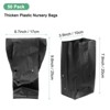 Unique Bargains Thicken Plastic Gardening Seed Plant Bags Nursery Growing Bags Black 50 Pcs - 3 of 4
