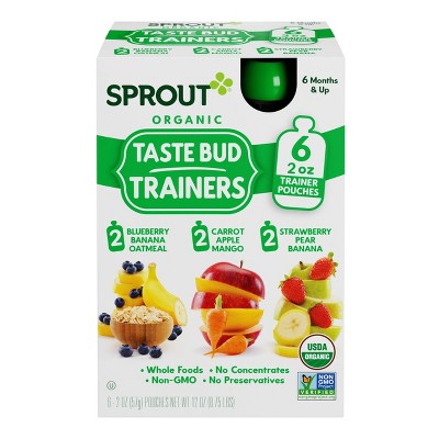 Sprout Foods Organic Flavor Introduction Kit to Fruit Baby Food Pouches - 12oz/6pk