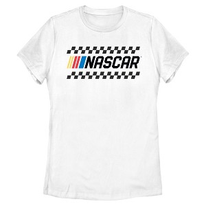 Womens NASCAR Checkered Classic Logo T Shirt - 1 of 4