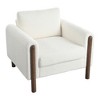 NicBex Oversized Accent Chair with Walnut Legs,Sofa Chair with Curved handrail,Arm Chair for Bedroom,Reading Room - 4 of 4