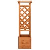 vidaXL Trellis Planter with Arch 19.3"x15.4"x51.2" Firwood - 3 of 4