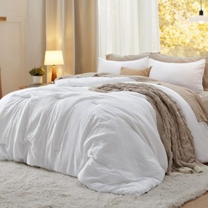 Bedsure Comforter Set – Soft & Warm Imitation Washed Cotton Bedding for All Seasons - 1 of 4