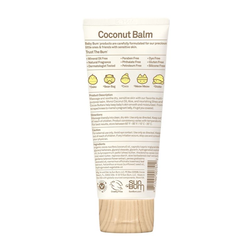 Baby Bum Natural Monoi Coconut Balm - 3oz, 4 of 7