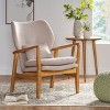 Sapphtopaz Tufted Fabric Accent Chair Mid Century Upholstered Bedroom Chair with Mid-Height Backrest Modern Chairs for Bedrooms, Living Room - 3 of 4