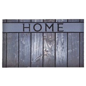 Evideco French Home Goods Outdoor Front Door Mat - 30x18 Inch Rubber Rug with 'Home' Design - Available in Brown Wood, Gray Wood and Stone Patterns - 1 of 4