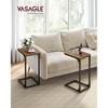 VASAGLE C-Shaped End Table, Small Side Table for Couch, Sofa Table with Metal Frame for Living Room, Bedroom, Bedside - 2 of 4