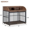 Heavy Duty Dog Crate Furniture for Large Medium Dog,Wooden Side End Table Crate,Dog Kennel With Doors,Dog Houses Indoor-Cuddlewood - 4 of 4