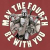 Women's Star Wars: The Mandalorian Grogu and Din Djarin May the Fourth Be With You T-Shirt - image 2 of 4