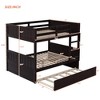NicBex Full Over Full Bunk Bed with Guardrail and Trundle,Twin Loft Bed with Ladder and Converts to 2 Beds,Noise Reduced Bunk Beds for Bedroom - 3 of 4